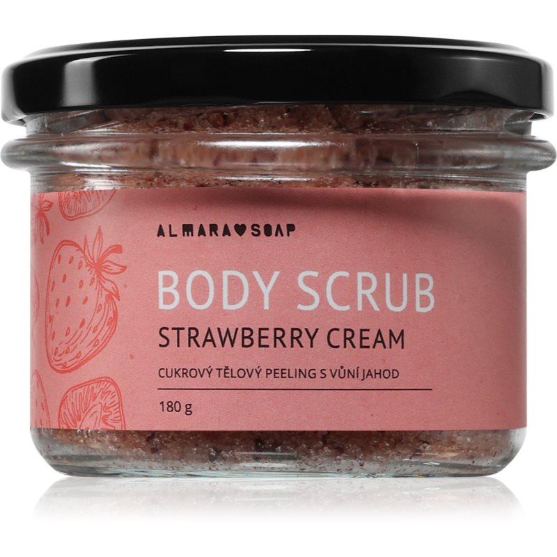 Almara Soap Body Scrub cukrový tělový peeling Strawberry Cream 180 g