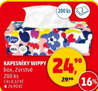 KAPESNÍKY WIPPY box, 2vrstvé, 200 ks 