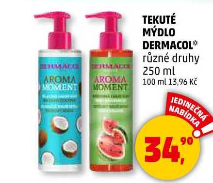 TEKUTÉ MÝDLO DERMACOL různé druhy, 250 ml