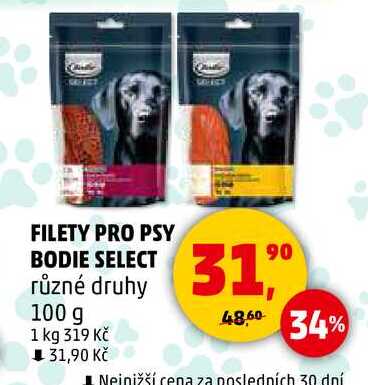 FILETY PRO PSY BODIE SELECT různé druhy, 100 g 