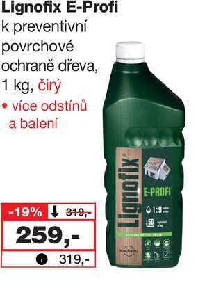 Lignofix E-Profi k preventivní povrchové ochraně dřeva, 1 kg, čirý 
