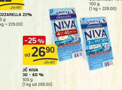 JČ NIVA 30 - 60% 100 g 