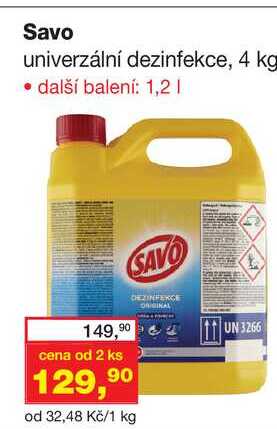 Savo univerzální dezinfekce, 4 kg