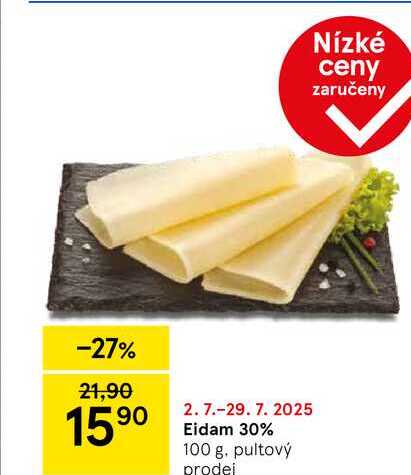 Eidam 30%, 100 g