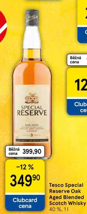 Tesco Special Reserve Oak Aged Blended Scotch Whisky 40 %, 1 l 