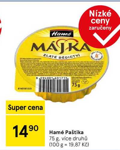 Hamé Paštika, 75 g