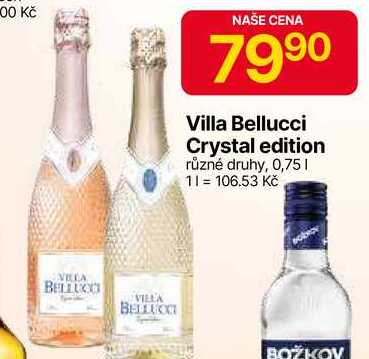 Villa Bellucci Crystal edition různé druhy, 0,75l