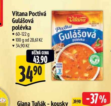 Vitana Poctivá Gulášová polévka 60-122 g 