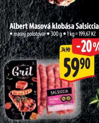 Albert Masová klobása Salsiccia  300 g