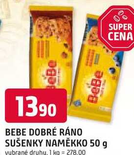 BEBE DOBRÉ RÁNO SUŠENKY NAMĚKKO 50 g 