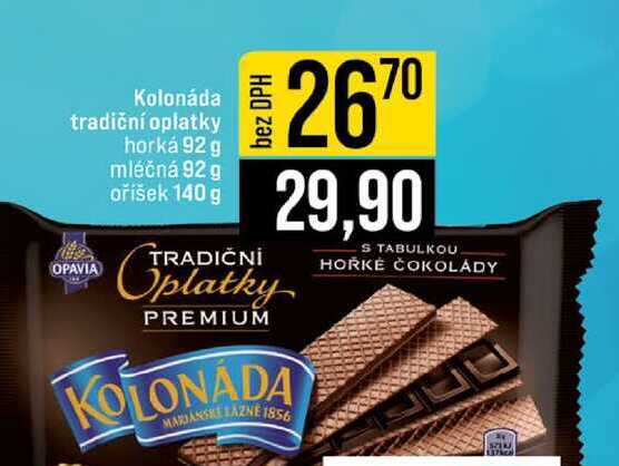 Kolonáda tradiční oplatky horká 92 g mléčná 92 g oříšek 140 g