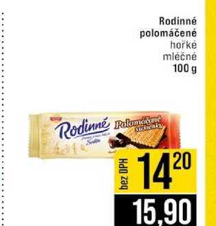Rodinné polomáčené hořké mléčné 100 g