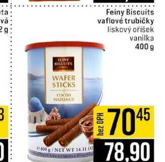 Feiny Biscuits vaflové trubičky lískový oříšek vanilka 400 g