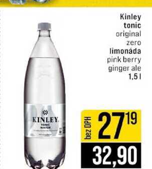 Kinley tonic original zero limonáda pink berry ginger ale 1,5l