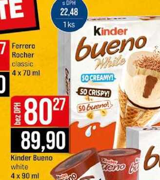 Kinder Bueno white 4 x 90 ml 