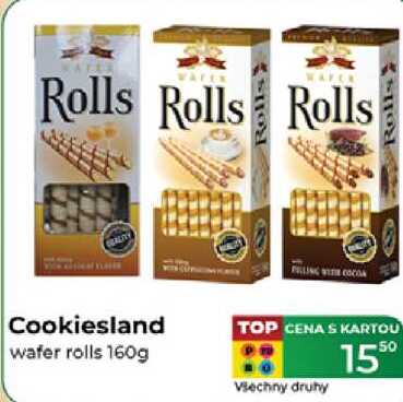 Cookiesland wafer rolls 160g