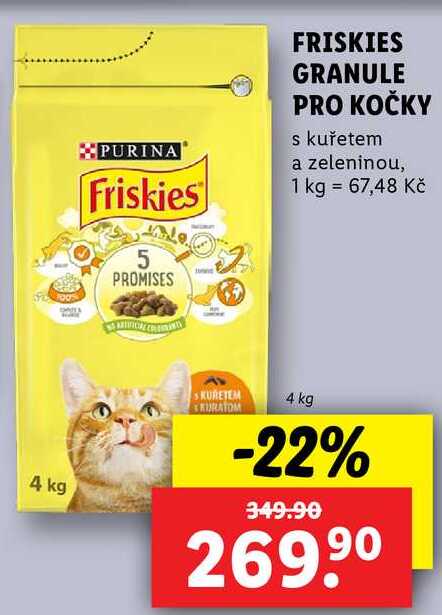 FRISKIES GRANULE PRO KOČKY, 4 kg