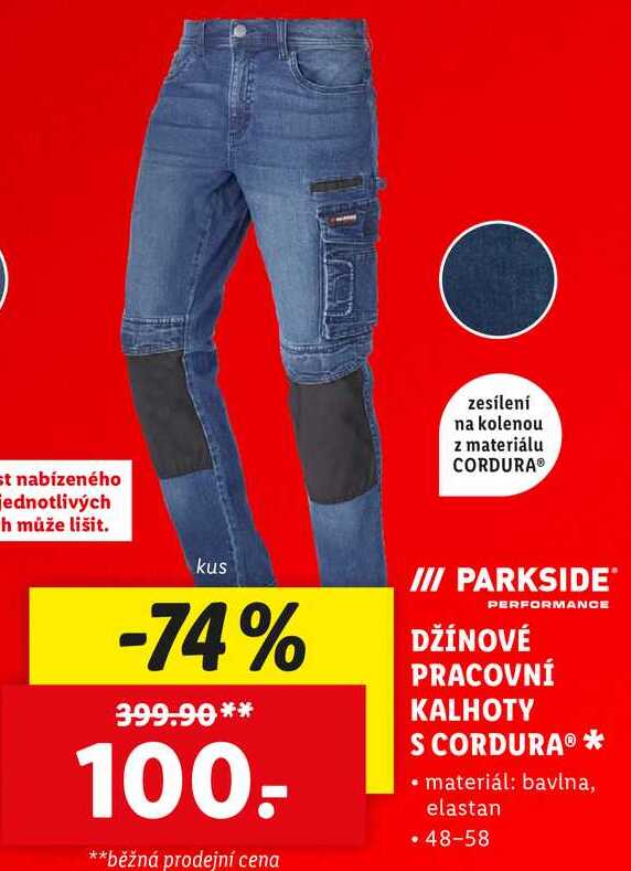 DŽÍNOVÉ PRACOVNÍ KALHOTY S CORDURA