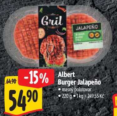 Albert Burger Jalapeño, 220 g