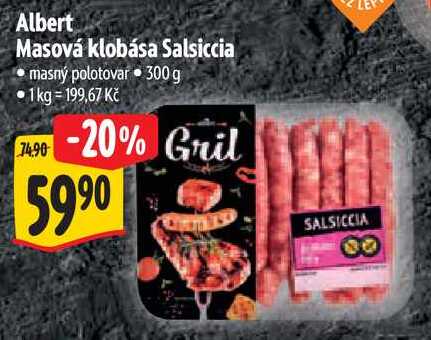 Albert Masová klobása Salsiccia, 300 g