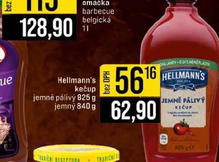 Hellmann's kečup jemně pálivý 825 g jemný 840 g 