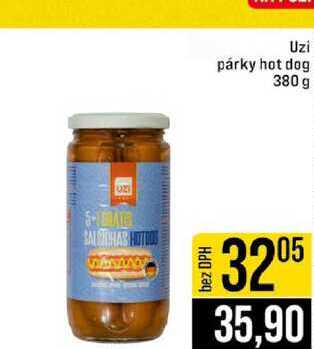 Uzi párky hot dog 380 g 