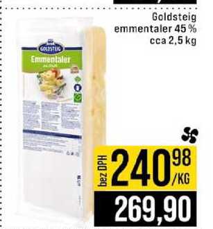 Goldsteig emmentaler 45% cca 2,5 kg  