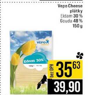 Vepo Cheese plátky Eidam 30% Gouda 48% 150 g 