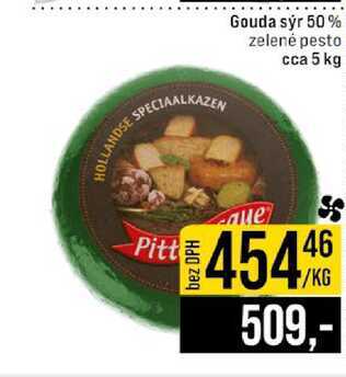 Gouda sýr 50% zelené pesto cca 5 kg 