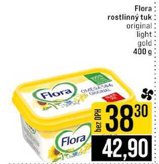 Flora rostlinný tuk original light gold 400 g