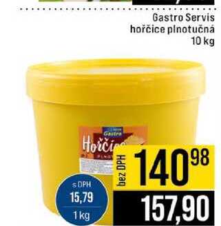 Gastro Servis hořčice plnotučná 10 kg