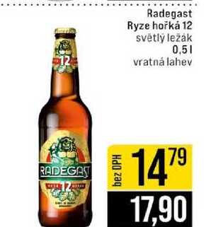 Radegast Ryze hořká 12 světlý ležák 0,5l