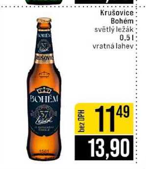 Krušovice Bohém světlý ležák 0,5l