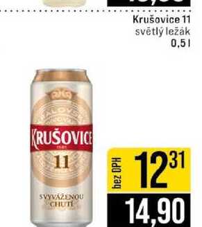 Krušovice 11 světlý ležák 0,5l