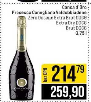 Conca d'Oro Prosecco Conegliano Valdobbiadene Zero Dosage Extra Brut DOCG Extra Dry DOCG Brut DOCG 0.75l