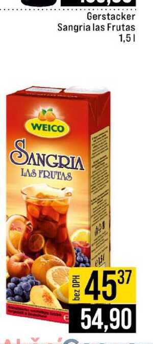 Gerstacker Sangria las Frutas 1,5l