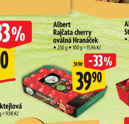  Albert Rajčata cherry oválná Hranáček 250 g 