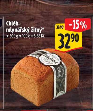 Chléb mlynářský žitný  500 g 