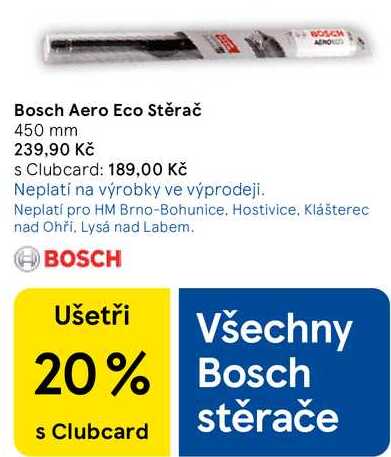 Bosch Aero Eco Stěrač, 450 mm  