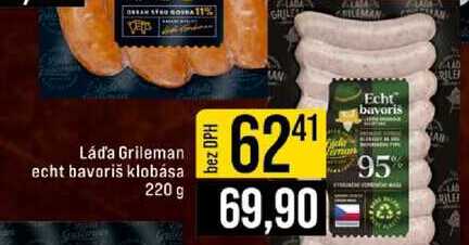 Láďa Grileman echt bavoriš klobása 220 g