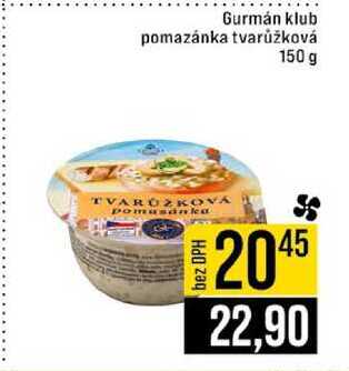 Gurmán klub pomazánka tvarůžková 150 g 