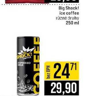 Big Shock! ice coffee různé druhy 250 ml 