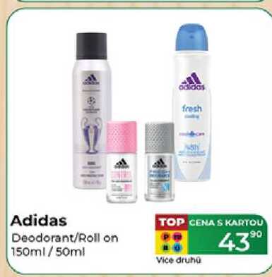 adidas Deodorant/Roll on 150ml/50ml 