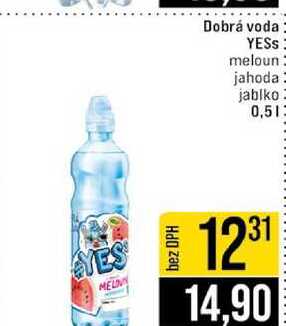 Dobrá voda YESS meloun jahoda jablko 0,5l 