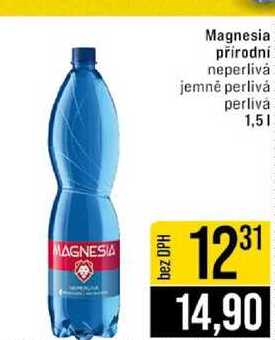 Magnesia přírodní neperlivá jemné perlivá perlivá 1,5l