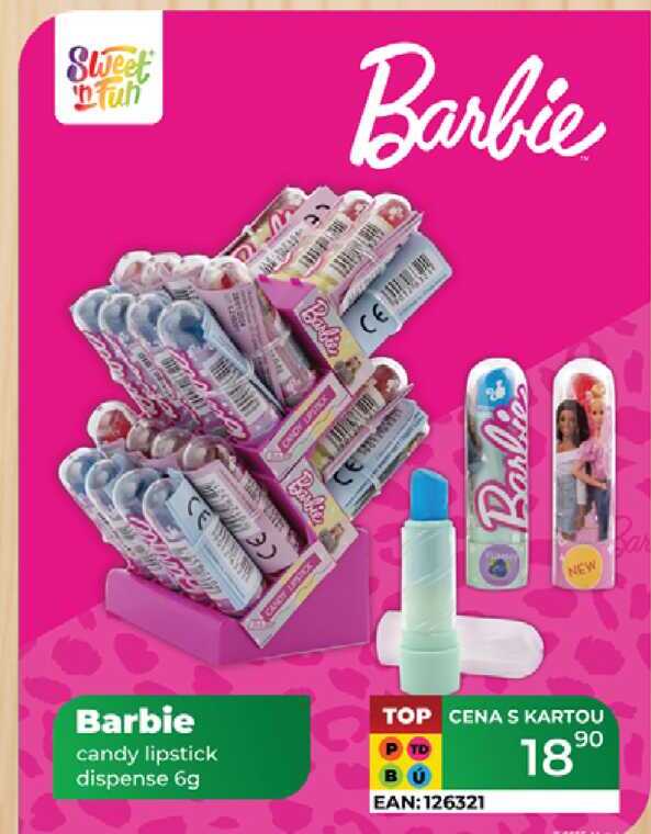 Barbie candy lipstick dispense 6g  