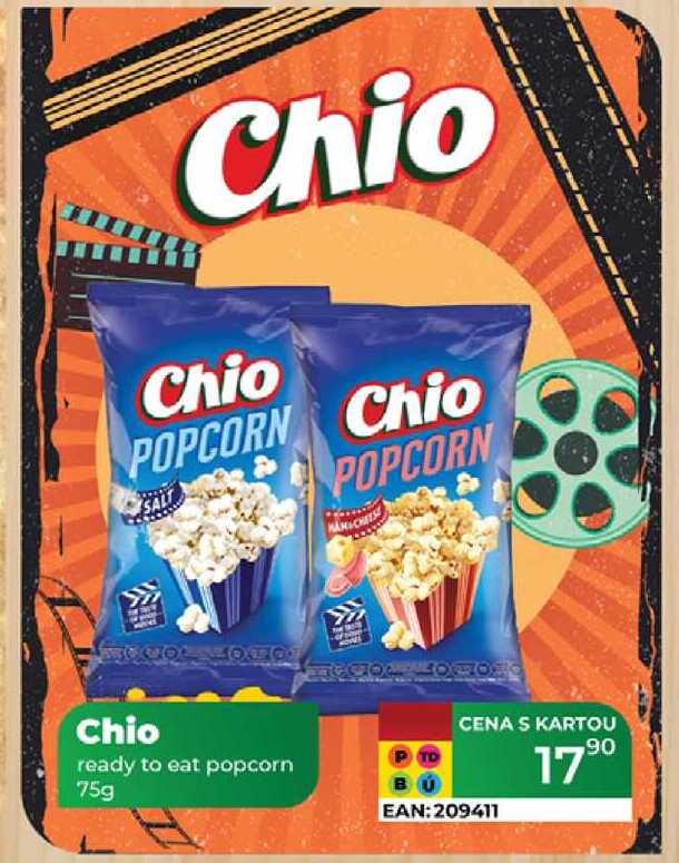 Chio ready to eat popcorn 75g  