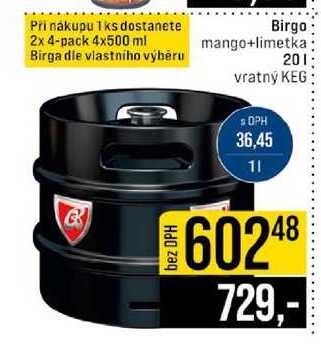 Birgo mango+limetka 20l