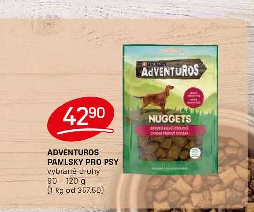ADVENTUROS PAMLSKY PRO PSY vybrané druhy 90-120 g