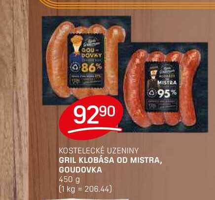 GRIL KLOBÁSA OD MISTRA, GOUDOVKA 450 g 